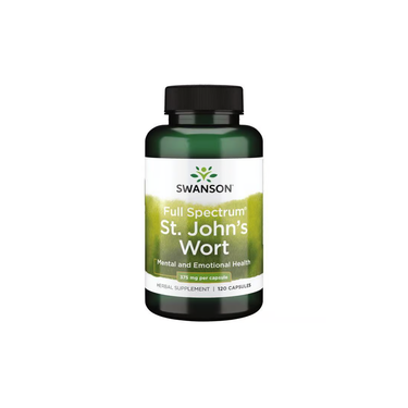 Swanson St. John's Wort 375 mg, 120 capsules, is a dietary supplement designed to support mental and emotional health naturally.
